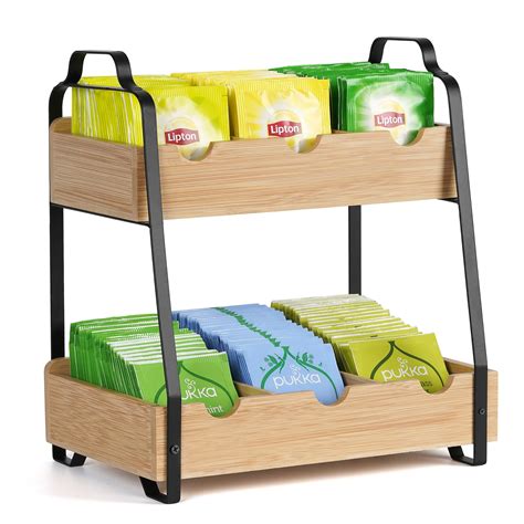 Amazon.com: GHIAKQYT Tea Bag Organizer, Bamboo Tea Organizer for Tea ...