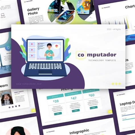 Computer PowerPoint Template 的图像结果