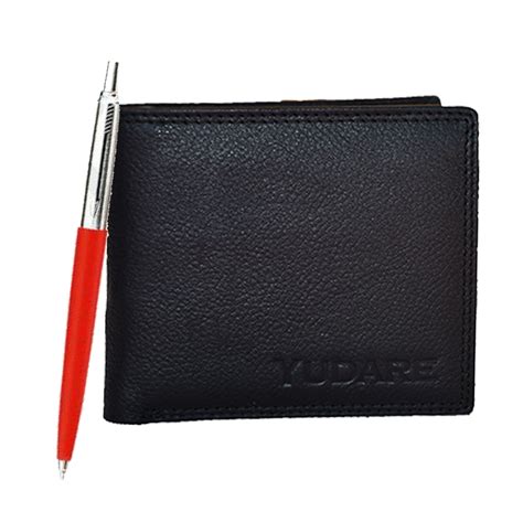 Gift For Male Teacher - Leather Wallet & Parker Jotter Standard Ball Pen