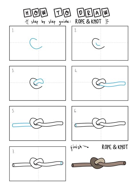 How To Draw Knot Rope Step By Step Guide for Kids