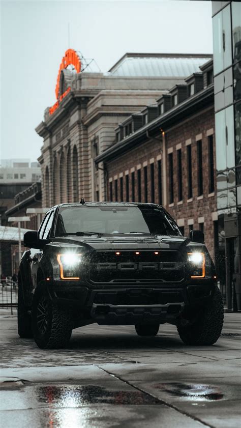 Download wallpaper 800x1420 ford raptor, ford, car, suv, black, road ...