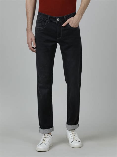 Buy Black Solid Mid Rise Slim Fit Casual Jean – Crocodile