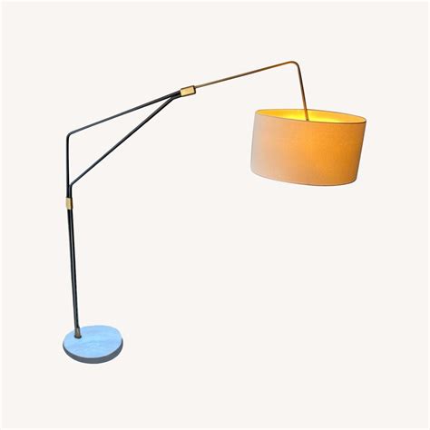 West Elm Modern Arc Floor Lamp with Marble Base - AptDeco