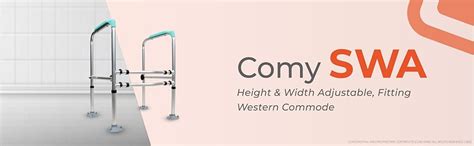 Rehamo Commode Surround with Armrests – Adjustable Toilet Safety Frame ...