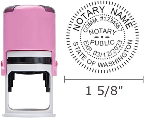 Buy Round Notary Stamp for State of Washington | Self Inking Unit ...