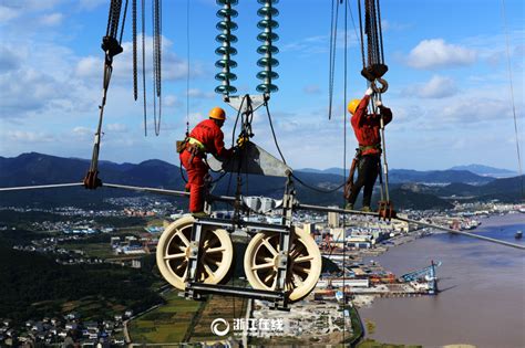舟山：全国最大跨海输电高塔群架线完成-中国网
