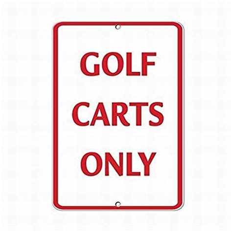 Buy LoMall Golf Carts Only Style 2 Activity Sign Golf Sign 8X12 Tin ...
