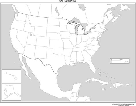 Usa map states blank