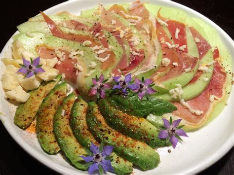 18-month Serrano Ham, perfectly ripe honeydew melon, Bergenost cheese ...