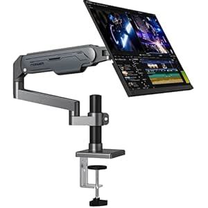 Fydeamer Single Monitor Arm, Heavy Duty Gas Spring Mount with Height ...