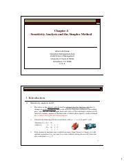 Image result for The Simplex Method and Sensitivity Analysis