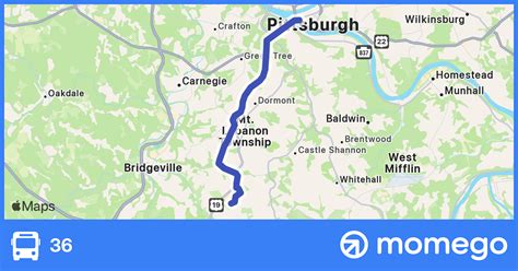 Pittsburgh Regional Transit 36 Bus Route | Live Bus Times
