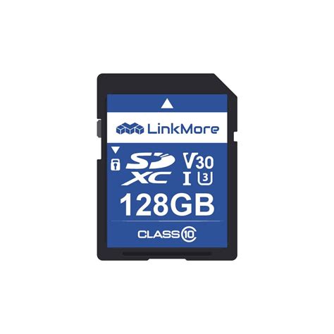 LinkMore SD Card 128GB Compatible with Camera, PC, UHS-I, U3, V30 ...
