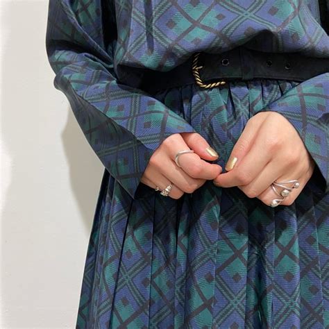 green check rayon dress | LEMON