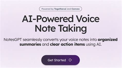 AI-powered NotesGPT turns your voice notes into organized summaries ...