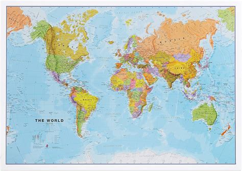 Buy Maps International World Wall Map - Map of The World Poster - 23 x ...
