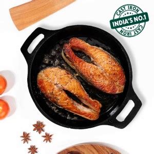 The Indus Valley Pre-Seasoned Cast Iron Fish Fry Pan – 9Inch Fry Pan 22 ...