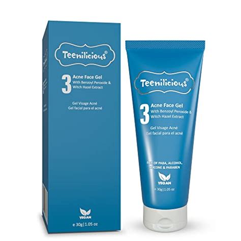 Teenilicious Acne Face Gel BP With Witch Hazel Extract & Tea Tree Oil ...