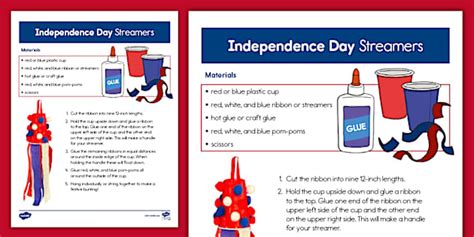 4th of July Streamers | Prekindergarten Resource | Twinkl US