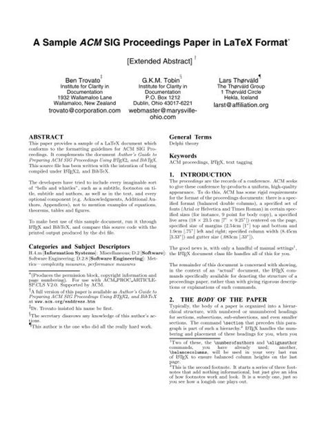 Image result for ACM Format Sample Paper PDF