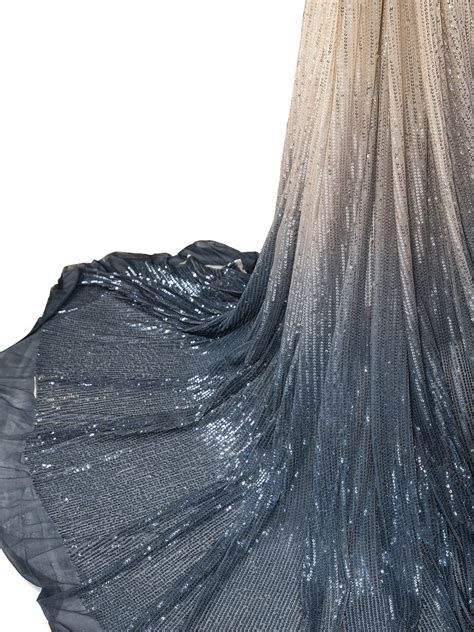 Shaded Stretchable Net Fabric With Sequin – Tirumala Designers