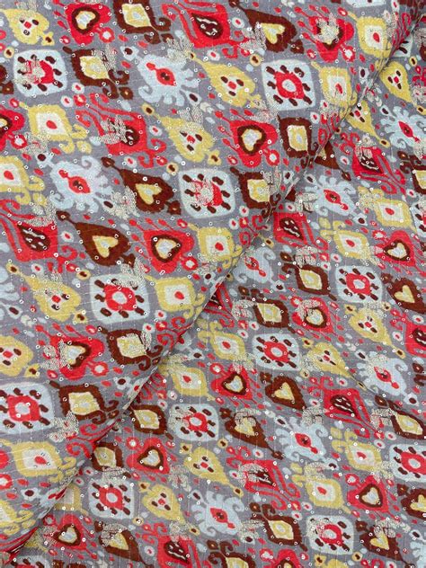 Elegant Luxurious Traditional Position Print With Dainty Sequin Work O ...
