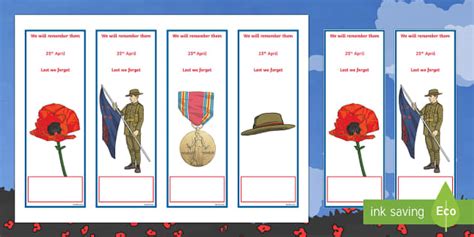NSW Anzac Day Bookmarks (teacher made) - Twinkl