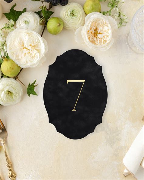 Fancy Oval Velvet Table Numbers – PAPER & LACE