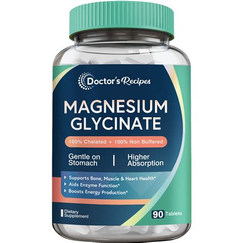 Buy Doctor’s Recipes Magnesium Glycinate, 200mg Elemental Magnesium ...
