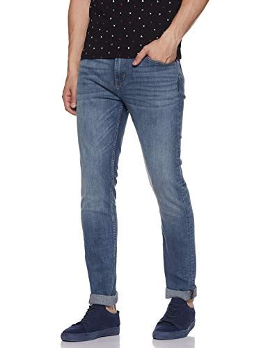 Buy Red Tape Men's Skinny Fit Jeans (RTD7114_Medium Blue_39W x 33L) at ...