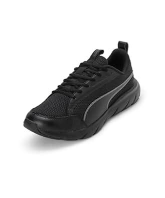 Buy Puma Unisex-Adult Softride Flex Lace Wide Black-Black Running Shoe ...