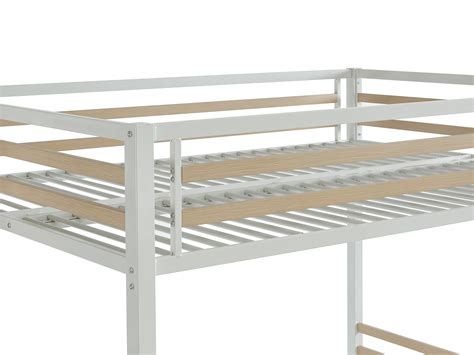 Hochbett - 140 x 200 cm - Metall & MDF - Weiß - JOGUI günstig und ...