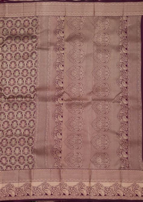 Buy Brown Zariwork Pure Silk Saree - Koskii