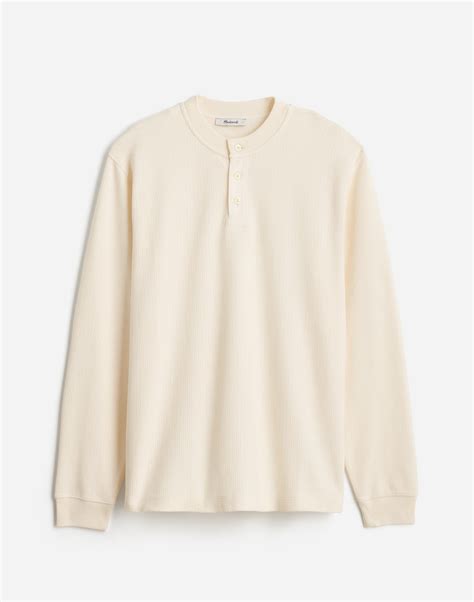 Textured Long-Sleeve Henley Tee | Madewell