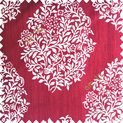 Maroon cream color traditional designs small size floral twigs vertical ...