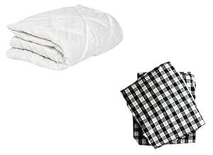 Buy BKB Porta Crib Mattress Protector and 2 Gingham Sheets, Black ...