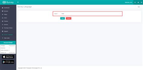 How to configure multi language survey