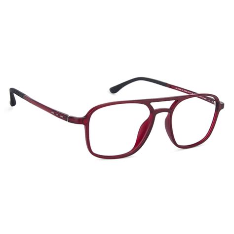 Buy Maroon Transparent Black Grey Solid Full Rim Square Lenskart Air ...