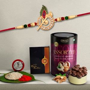 DeoDap Rakhi Combo for Brother with chocolate(almond-butterscotch)(96 ...