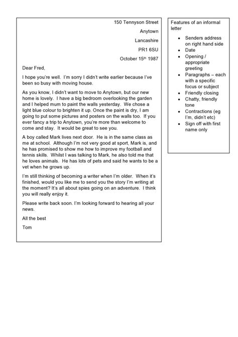 Informal Letter Layout 的图像结果