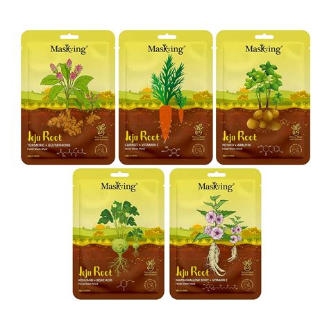 Buy MasKing Jeju Root face sheet mask combo for skin Anti-aging ...