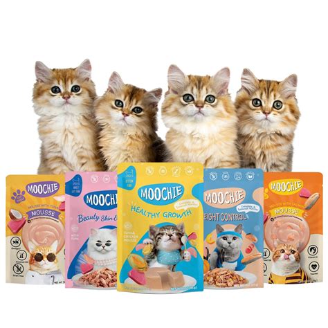 PETS EMPIRE Moochie Tasty Wet Cat Food (85 g Pack X 5) Grain Free Cats ...