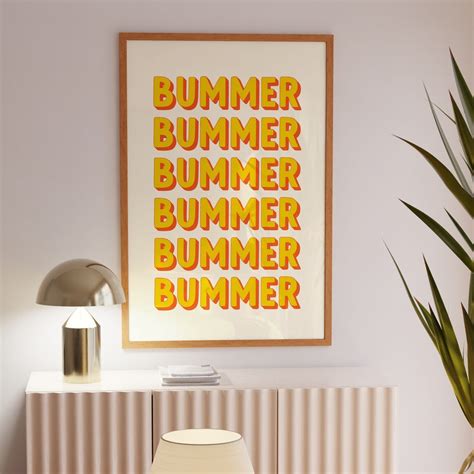 Buy DIGITAL DOWNLOAD bummer Printable Wall Art Typography, Text, Word ...