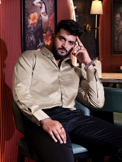 Buy Clay Beige Satin Shirt for Men Online in India -Beyoung