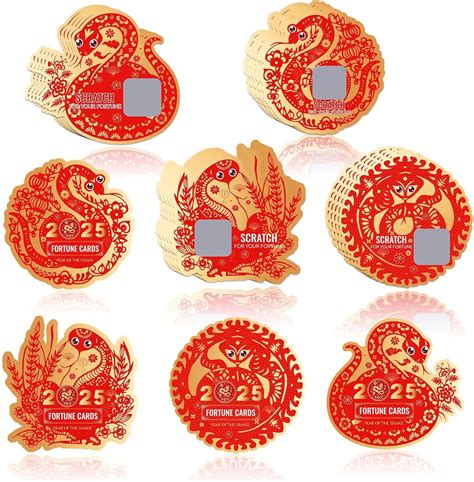SHSEEN 64 Counts Chinese New Year Fortune Cards 2025 Year India | Ubuy