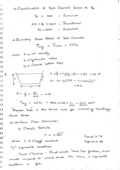 Open channel flow classification - fluid mechanics - Studocu
