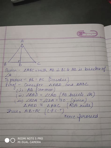 in the adjoining figure abc is a triangle in which ad is the bisector ...