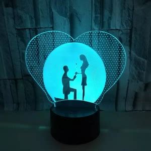 Royalkart Night Light Propose Creative 3D Illusion Lamp Charging LED ...