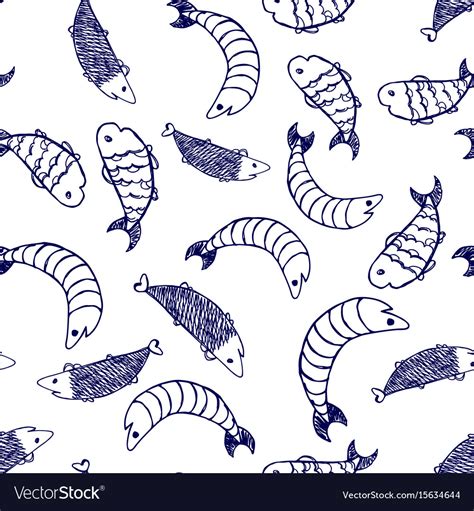 Image result for Hand Drawn Fish Pattern