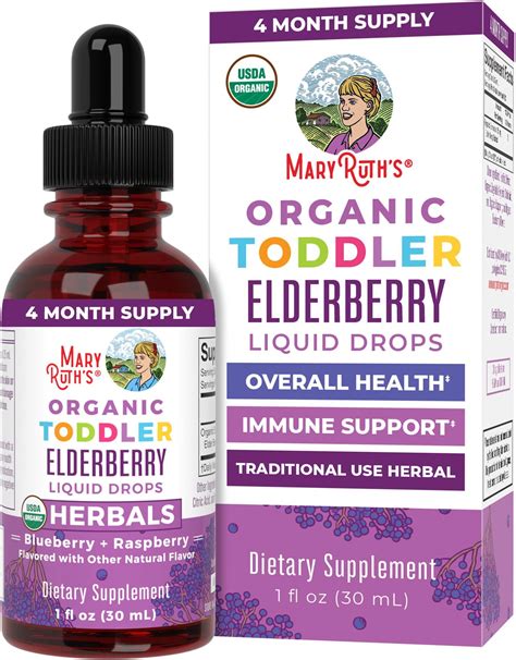 Amazon.com: JoySpring Elderberry for Toddlers & Kids Immune Support Liquid (1 fl oz) | Organic ...